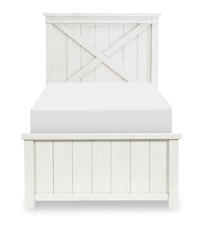 1861 Flatiron LK Complete Panel Bed Twin 33 White Finish 18614103K