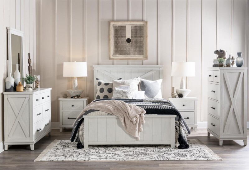 1861 Flatiron LK Complete Panel Bed Full 46 White Finish 18614104K