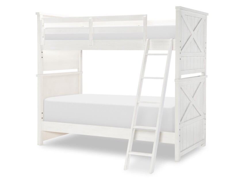 1861 Flatiron LK Complete Twin Over Twin Bunk End White Finish 18618110K