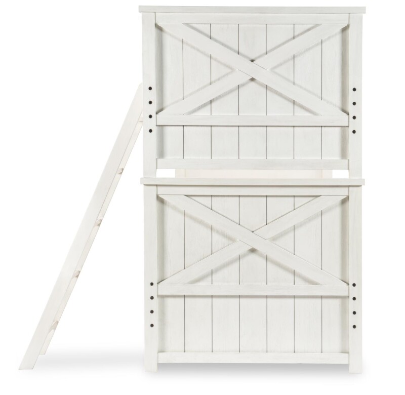 1861 Flatiron LK Complete Twin Over Twin Bunk End White Finish 18618110K