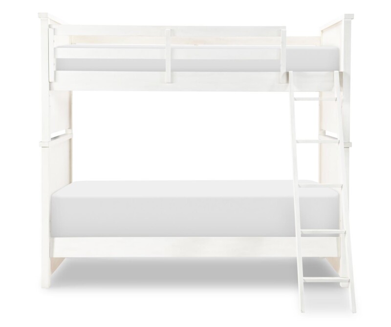 1861 Flatiron LK Complete Twin Over Twin Bunk End White Finish 18618110K