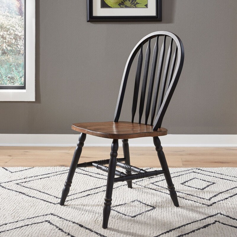 Carolina Crossing Windsor Side Chair- Black 186BC1000S