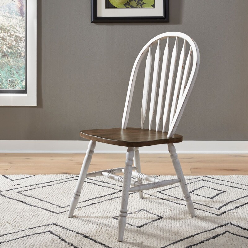 Carolina Crossing 5 Piece Pedestal Table Set- White 186WCD5PDS