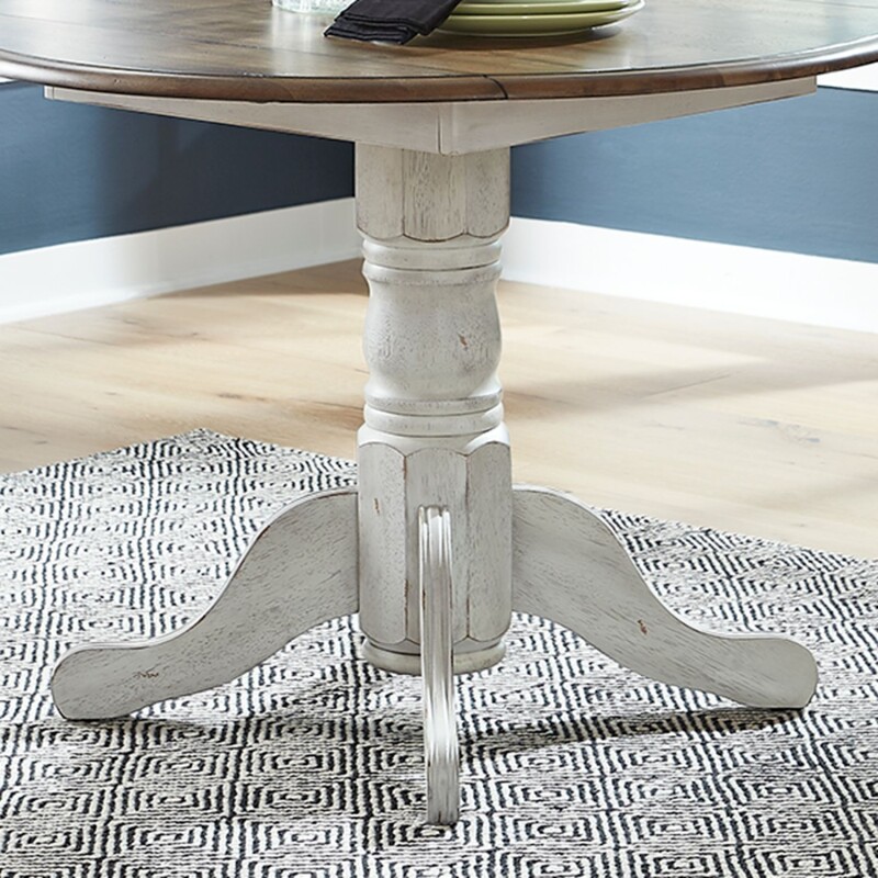 Carolina Crossing Drop Leaf Table Base- White 186WP4242