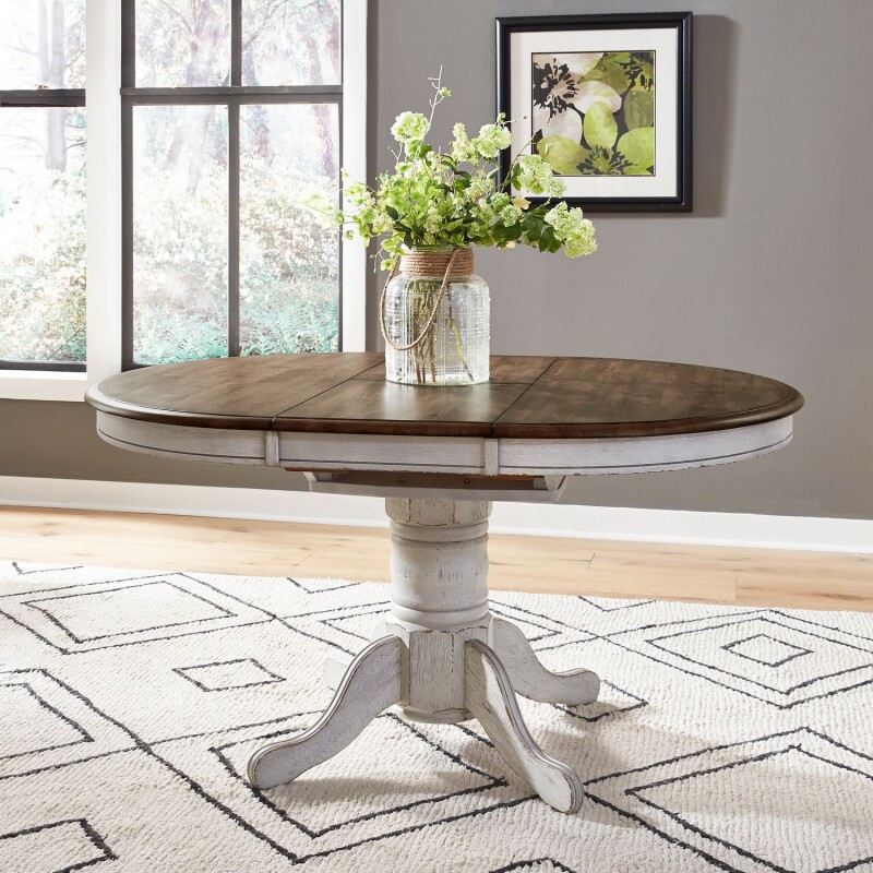 Carolina Crossing Oval Pedestal Table Base- White 186WP4257