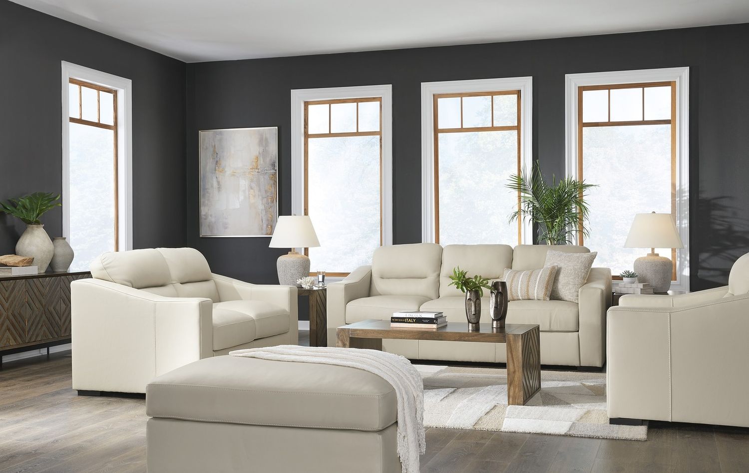 Treasure Trove Ottoman In Almond 1930414