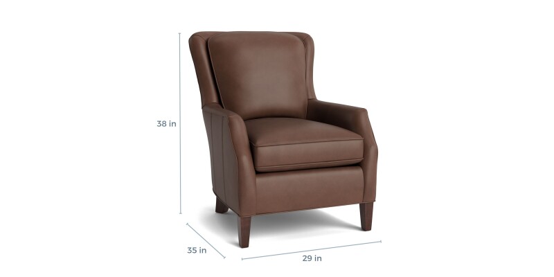Kent Leather Slope Arm Chair 195102L58