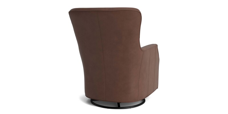 Kent Leather Slope Arm Swivel Chair 195105L60