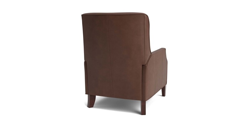 Kent Leather Slope Arm Manual Recliner 19513L52