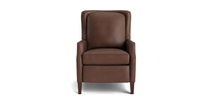 Kent Leather Slope Arm Manual Recliner 19513L55