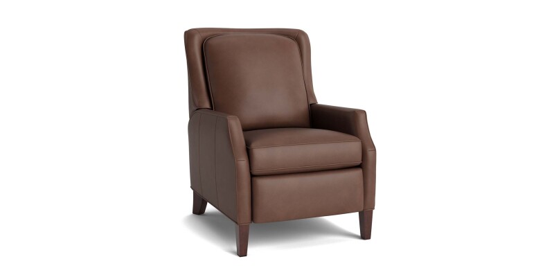 Kent Leather Slope Arm Manual Recliner 19513L60
