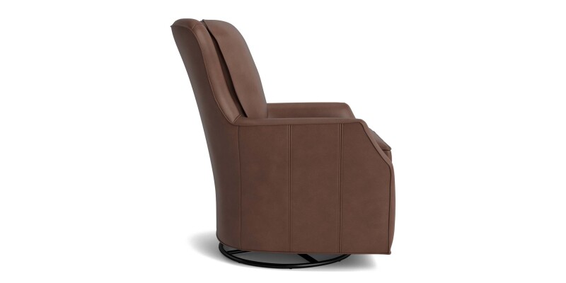 Kent Leather Slope Arm Swivel Glider 195209L53