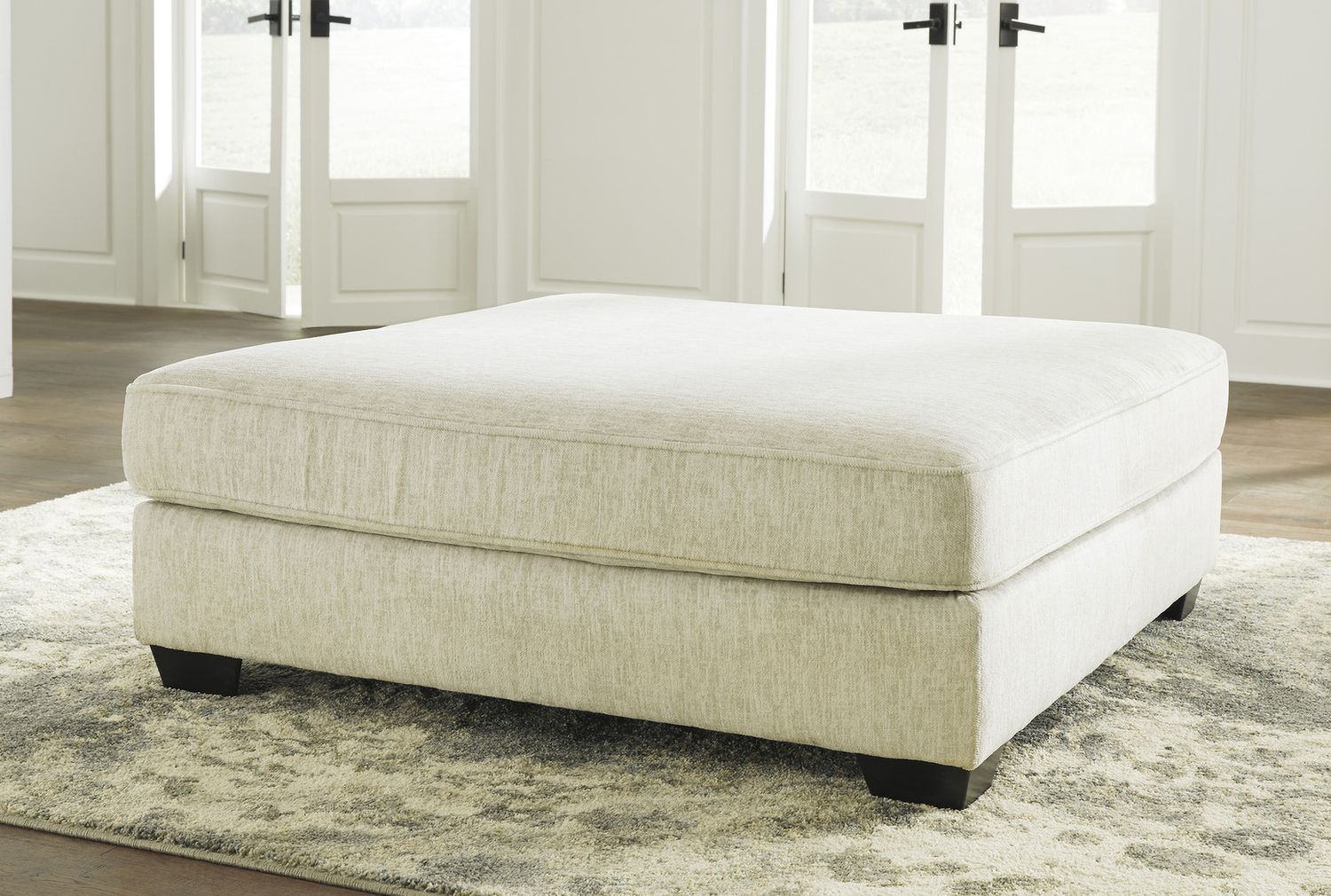 Rawcliffe Parchment Oversized Accent Ottoman 1960408