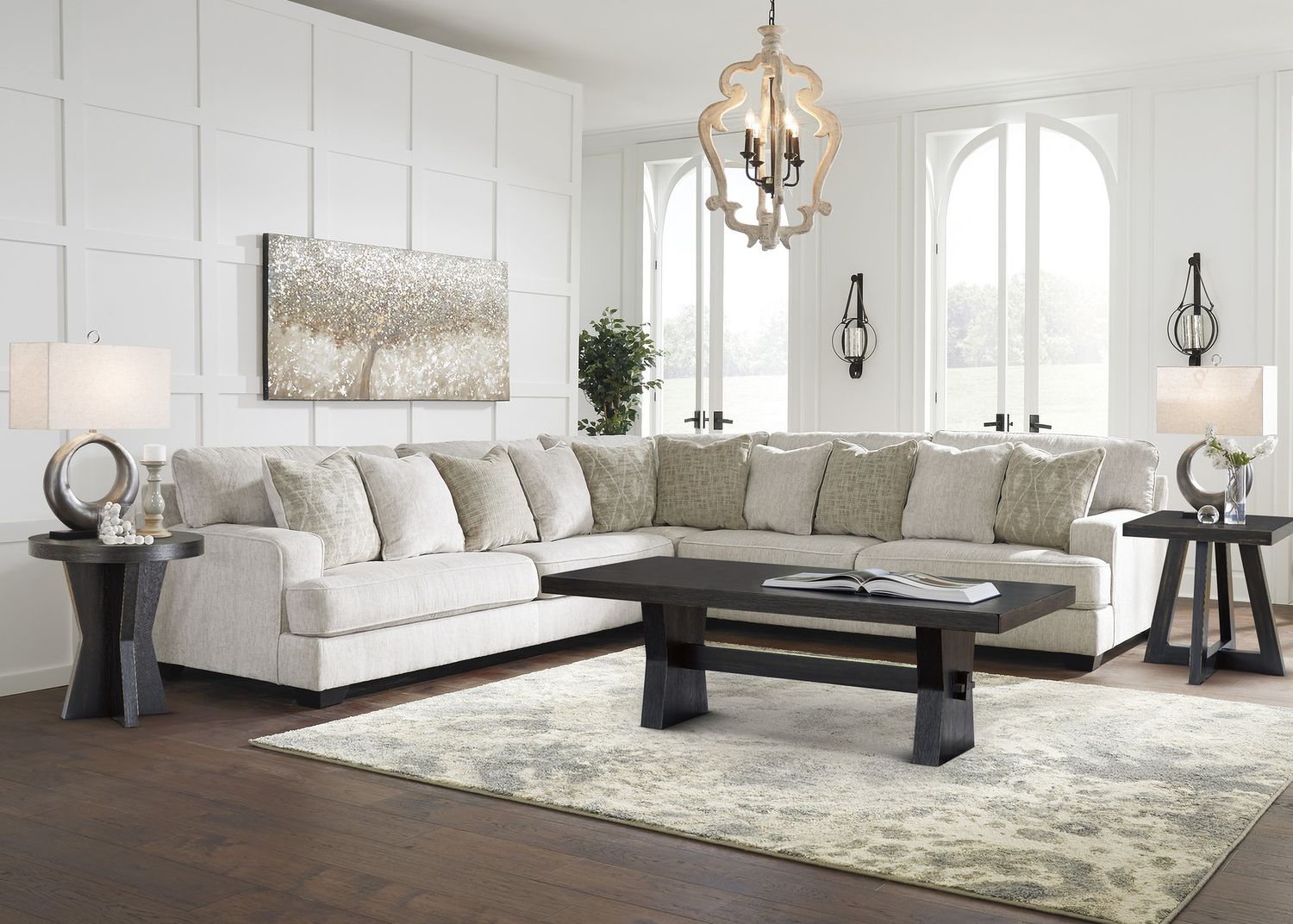 Rawcliffe 3-Piece Sectional In Parchment 19604S1