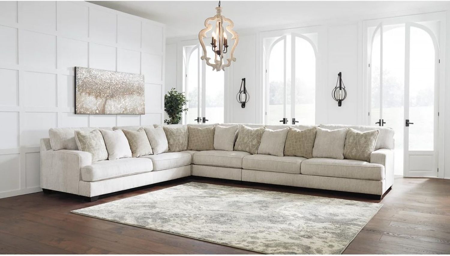 Rawcliffe 4-Piece Sectional In Parchment 19604S2