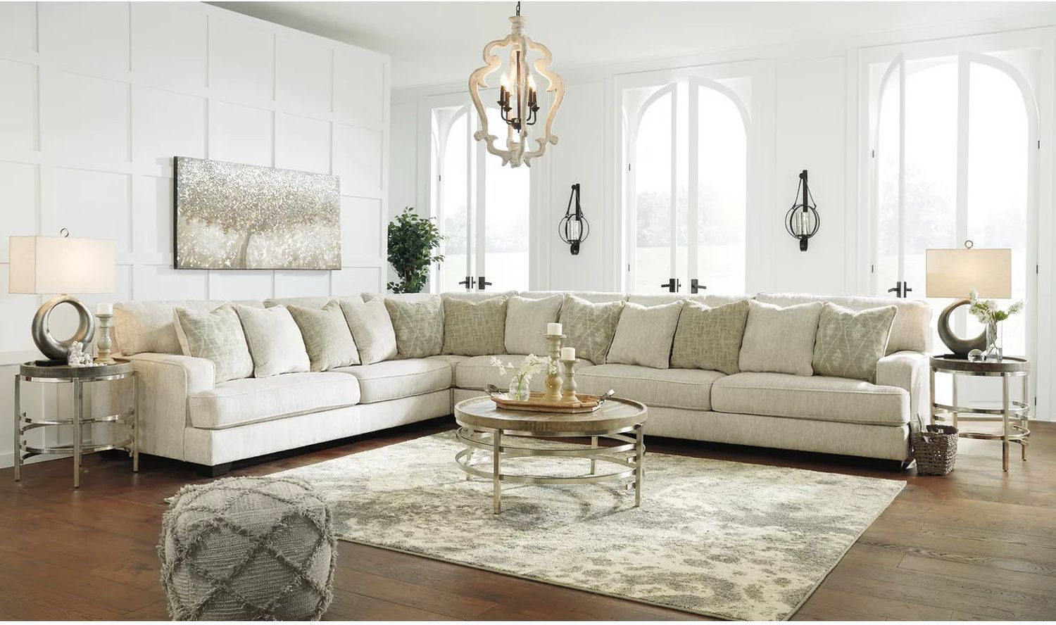 Rawcliffe 4-Piece Sectional In Parchment 19604S2