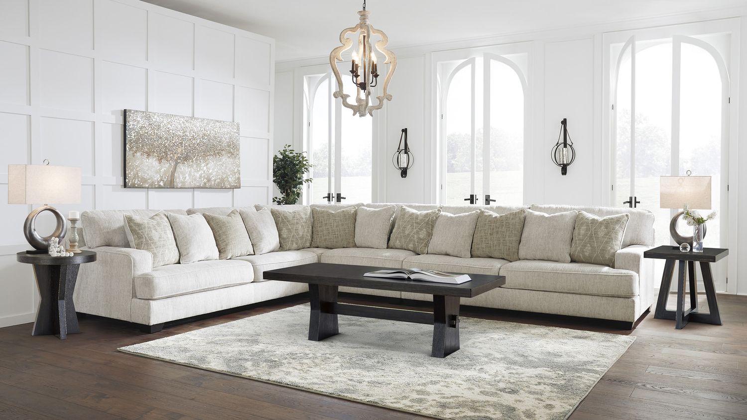 Rawcliffe 4-Piece Sectional In Parchment 19604S2