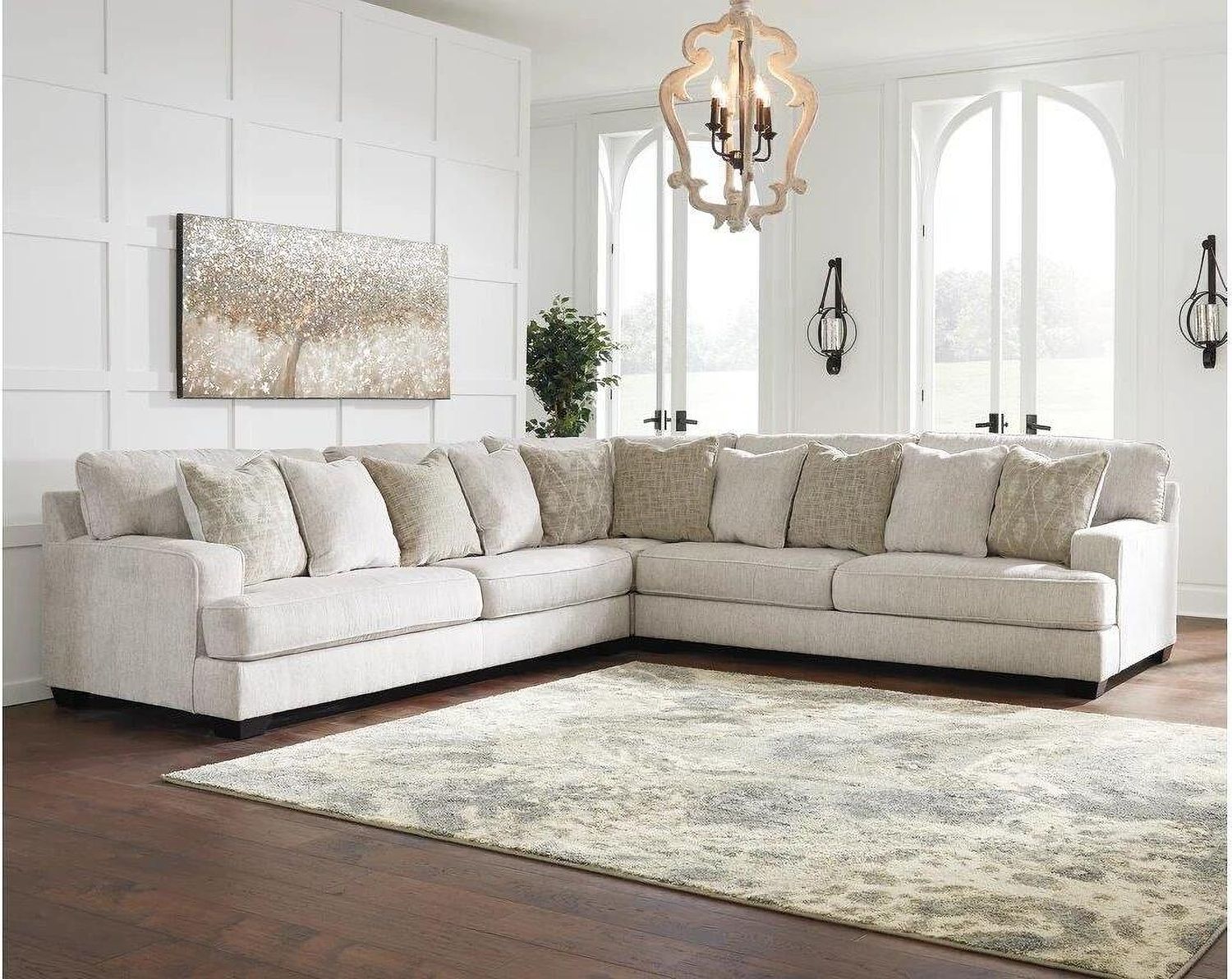 Rawcliffe 5-Piece Sectional In Parchment 19604S3