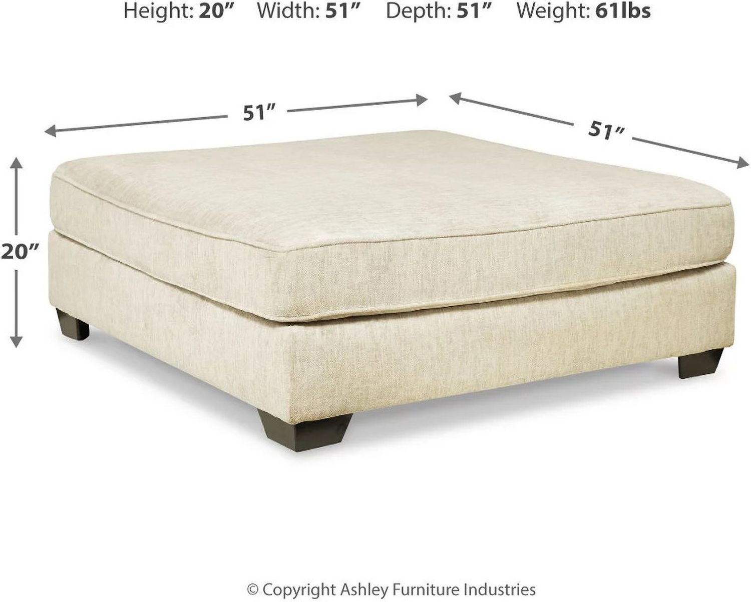 Rawcliffe 5-Piece Sectional In Parchment 19604S3