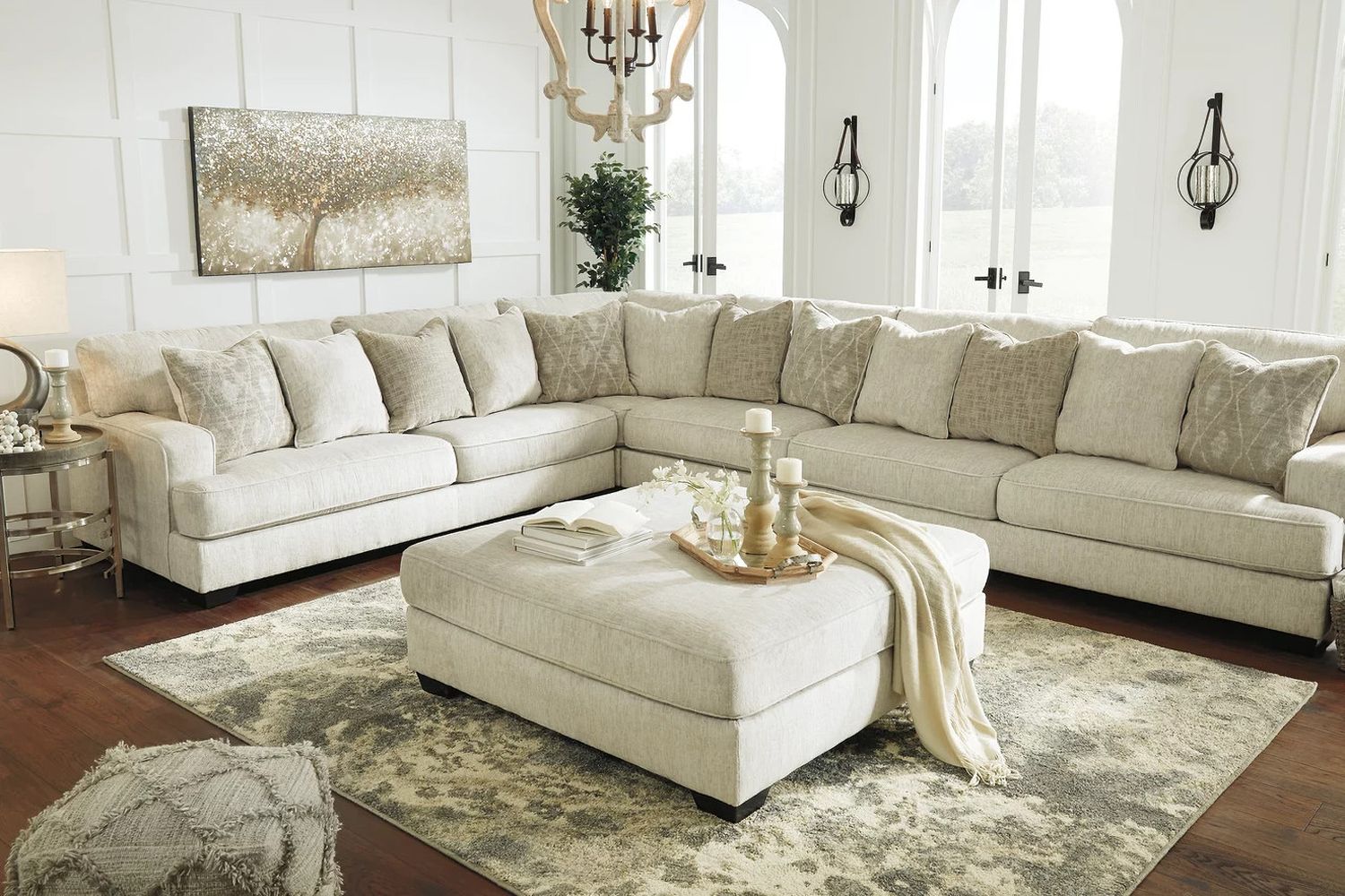 Rawcliffe 5-Piece Sectional In Parchment 19604S3