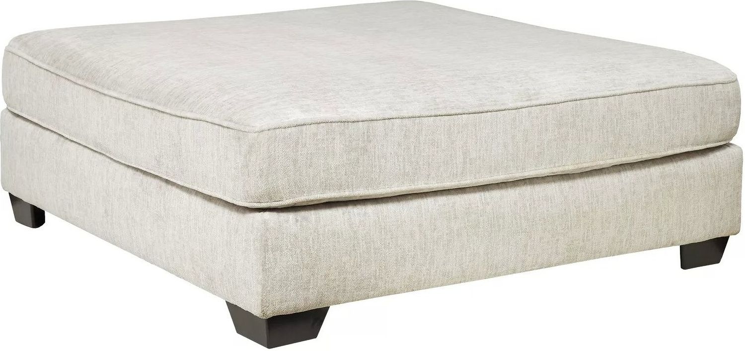 Rawcliffe 5-Piece Sectional and Oversized Ottoman In Parchment 19604U4