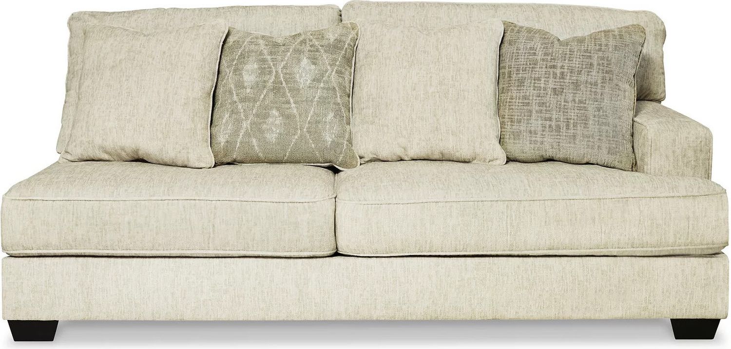 Rawcliffe 5-Piece Sectional and Oversized Ottoman In Parchment 19604U4