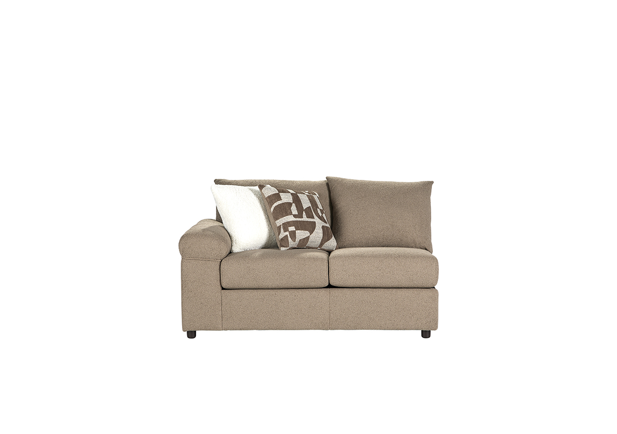19900SEC L/F 1 Arm Loveseat Cush Putty 19900LFLS01