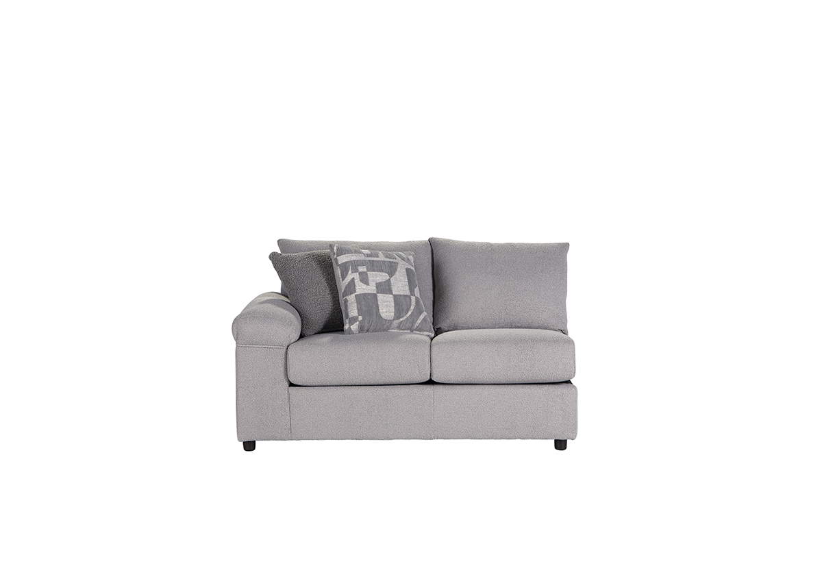 19900SEC L/F 1 Arm Loveseat Cush Nickle 19900LFLS02