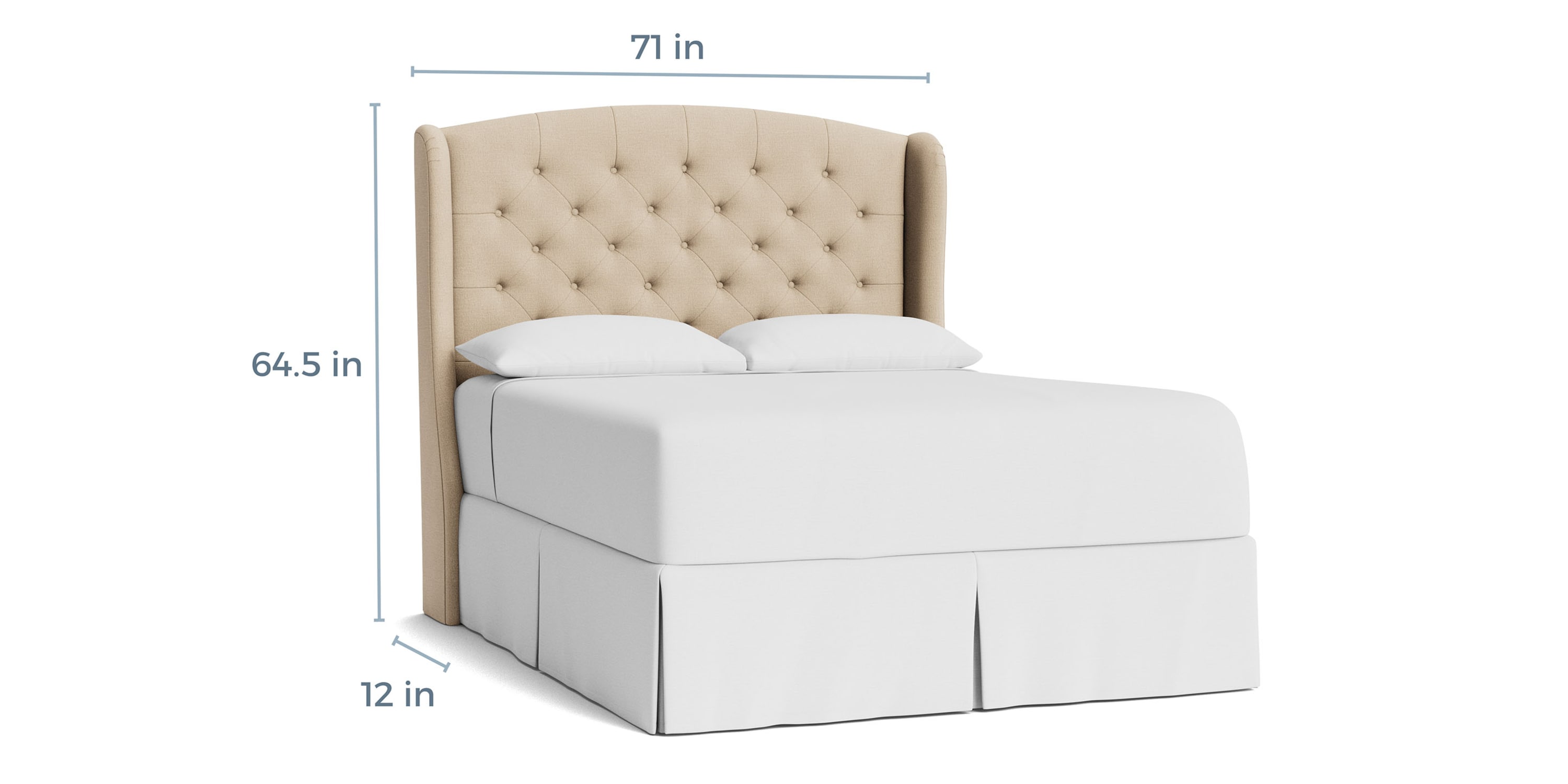 Paris Tufted Upholstered Bed 1991H159T26