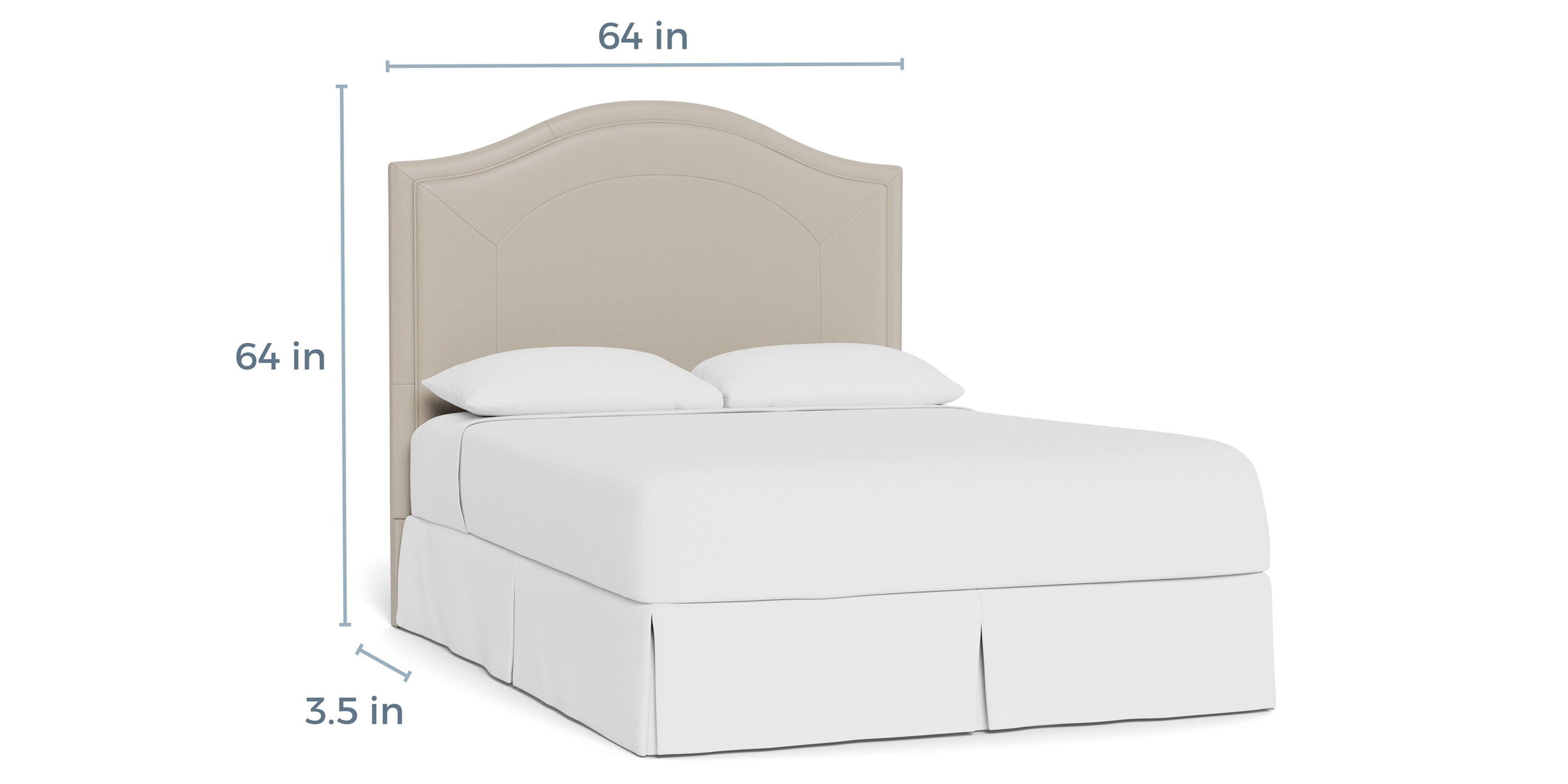 Vienna Leather Upholstered Bed 1993H159L56
