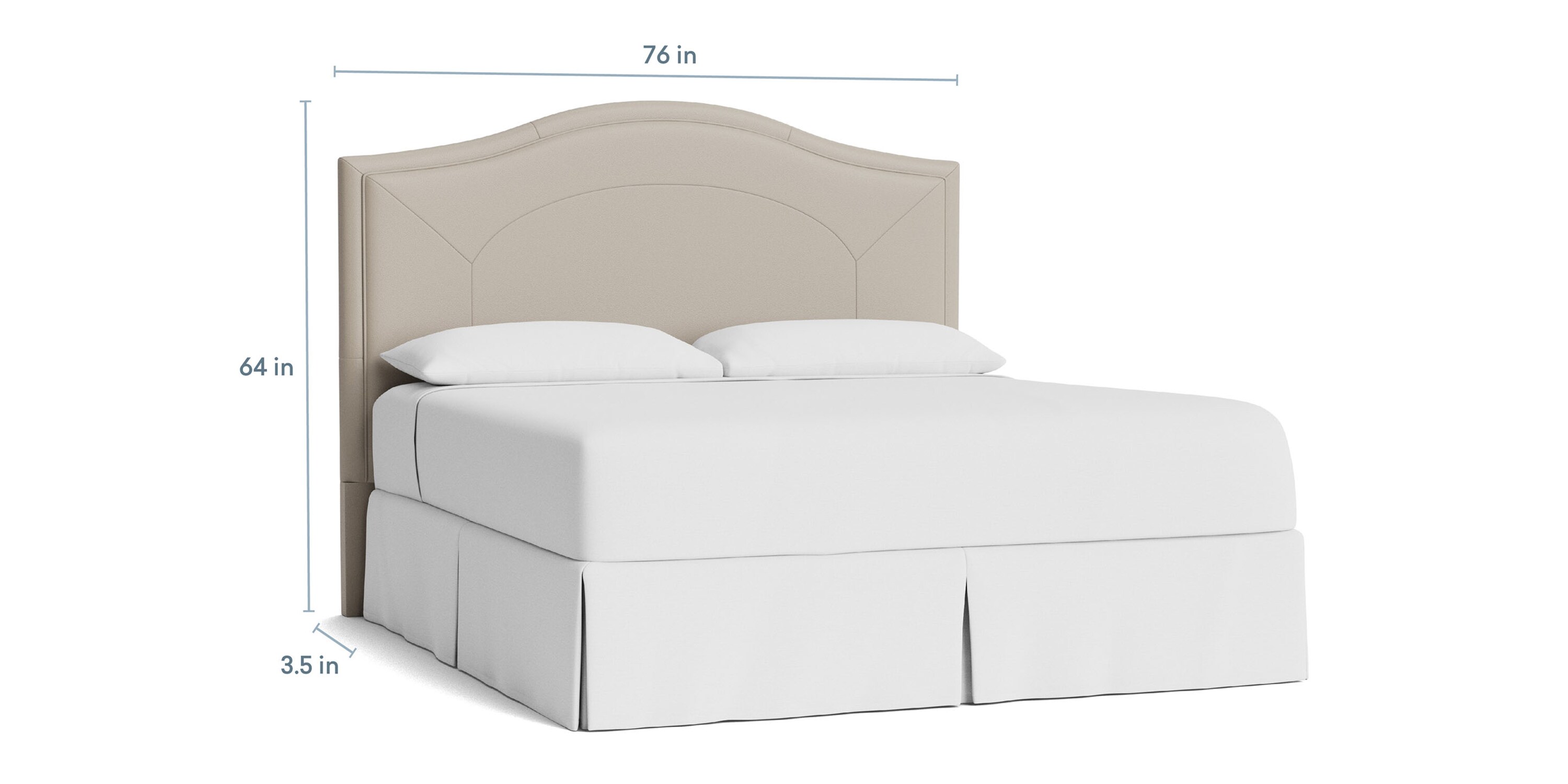 Vienna Leather Upholstered Bed 1993H179L56