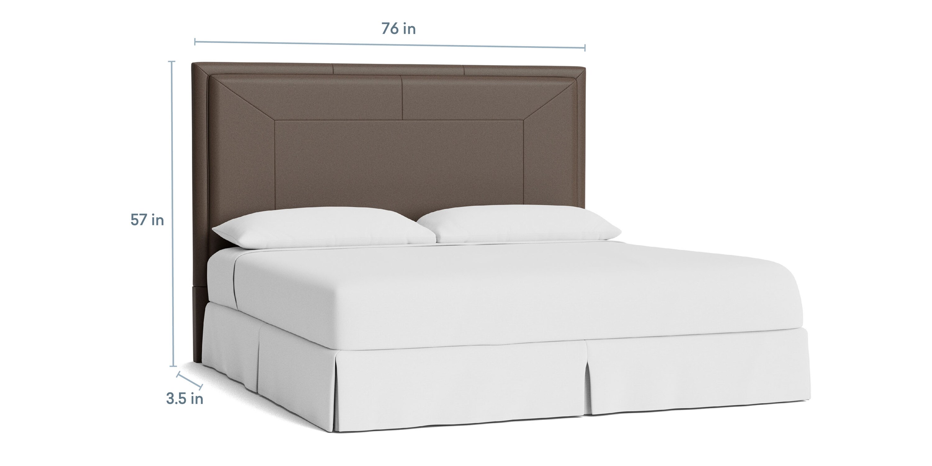 Manhattan Leather Upholstered Bed 1995H179L56