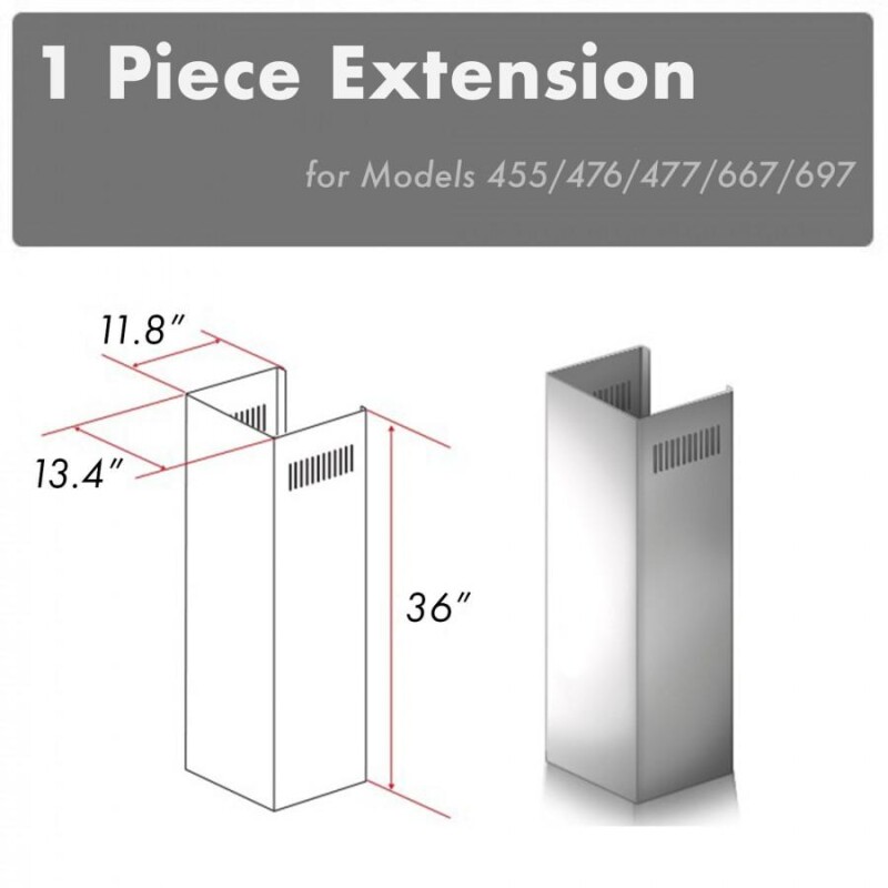 1-36 in. Chimney Extension for 9 ft. to 10 ft. Ceilings 1PCEXT455476477667697