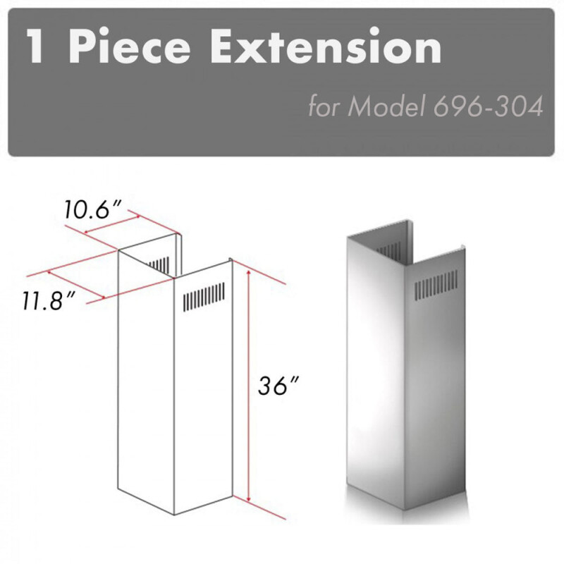 1-36" Chimney Extension for 9 ft. to 10 ft. Ceilings 1PCEXT696