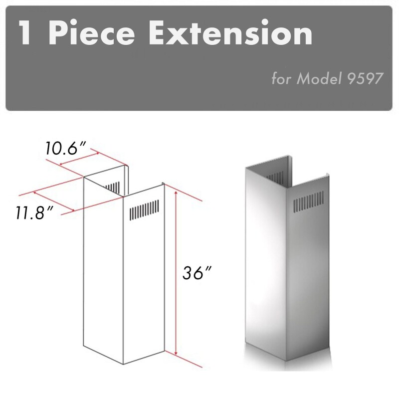 1-36" Chimney Extension for 9 ft. to 10 ft. Ceilings 1PCEXT9597