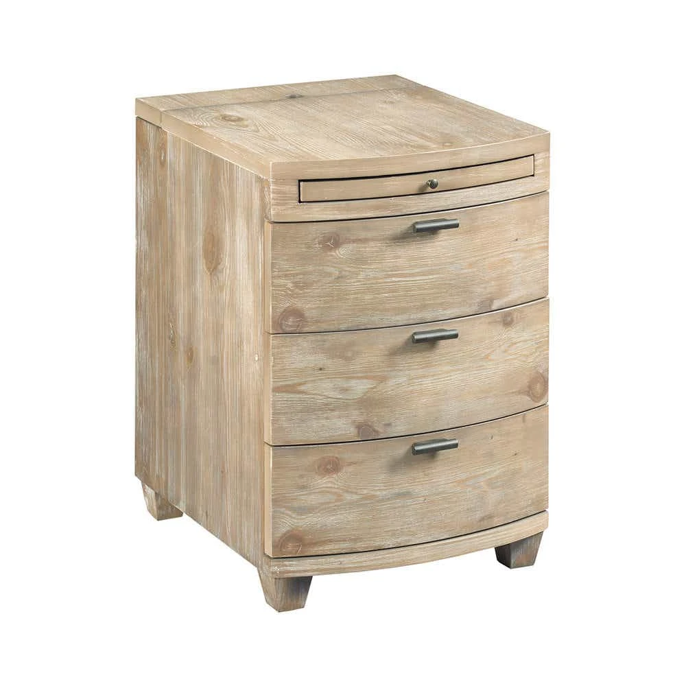 Chairsides Bowfront Chairside Table - Driftwood 200025