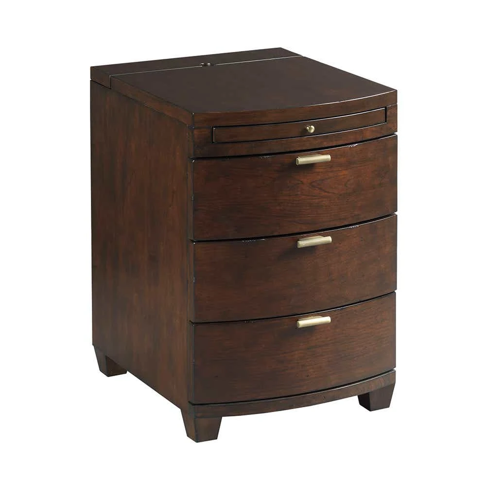 Chairsides Bowfront Chairside Table - Espresso 200026