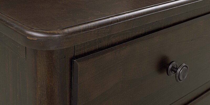Heritage Two Drawer Nightstand 20150270ZSANDSTONEAPMETKNOBL