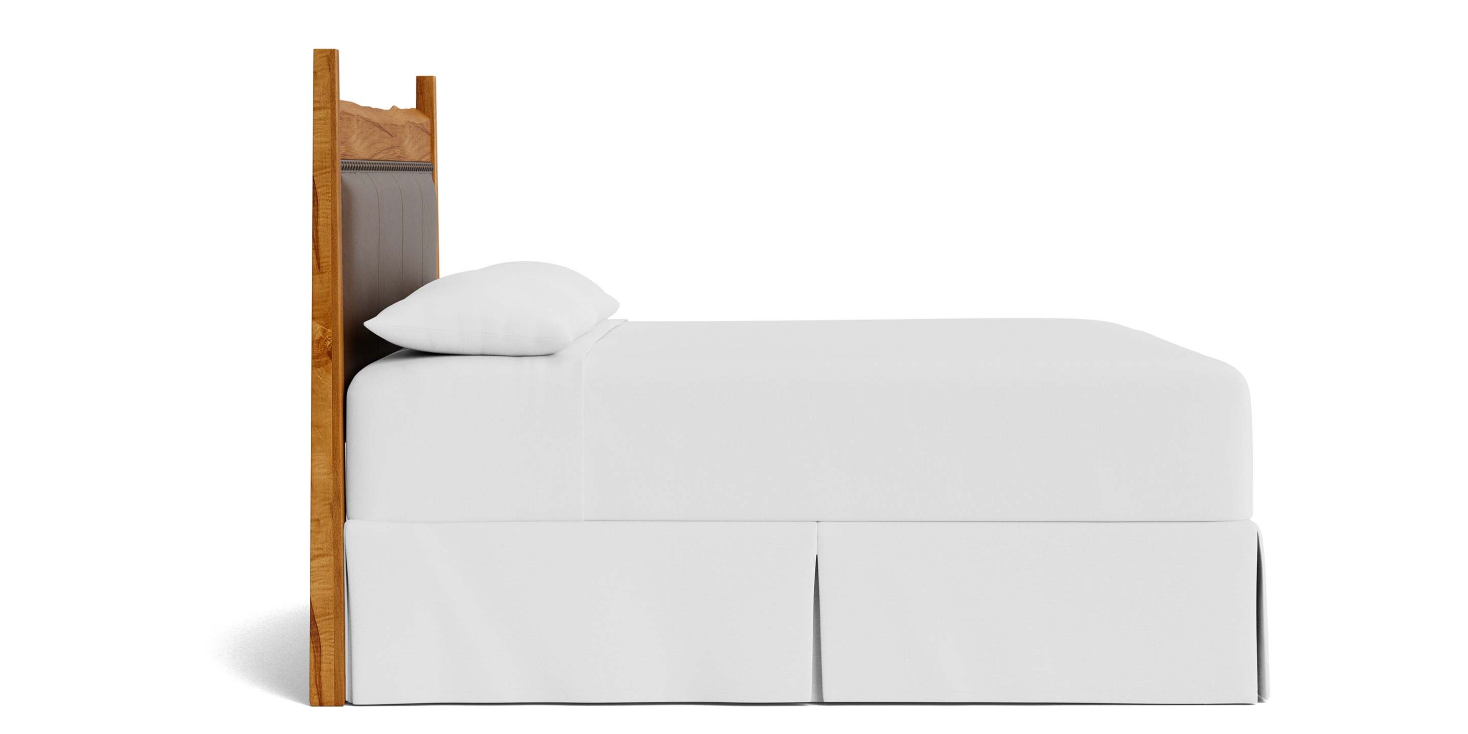 Heritage Live Edge Leather Upholstered Bed 2015H163L56