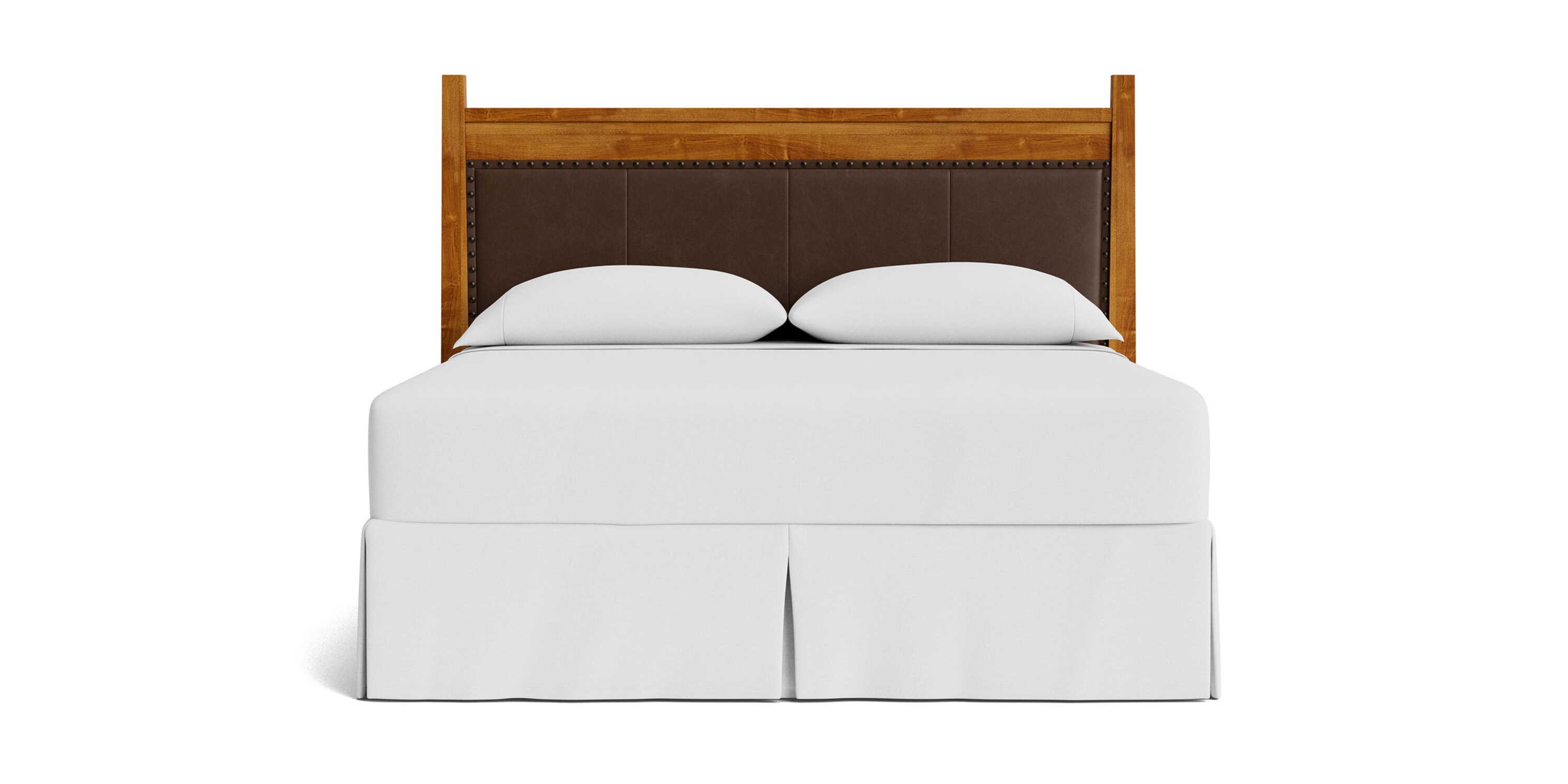 Heritage Leather Upholstered Bed 2015H166L52