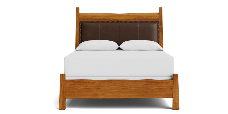 Heritage Live Edge Leather Upholstered Bed 2015K153LLOWKIT53