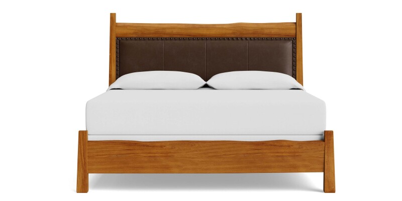 Heritage Live Edge Leather Upholstered Bed 2015K163LLOWKIT60