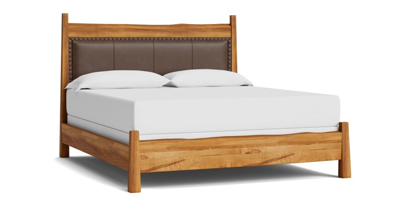 Heritage Live Edge Leather Upholstered Bed 2015K173LLOWKIT57