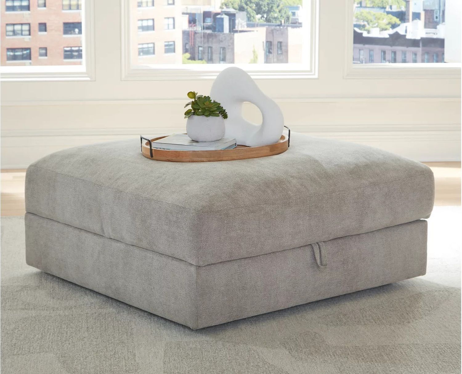 Aslan Court Ottoman With Storage In Pebble 2030511