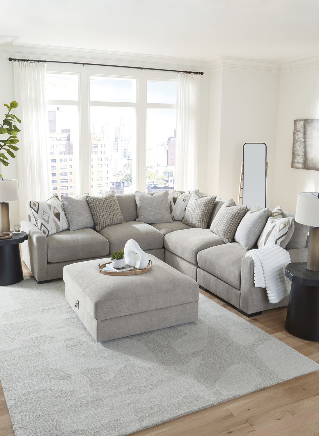 Aslan Court Ottoman With Storage In Pebble 2030511