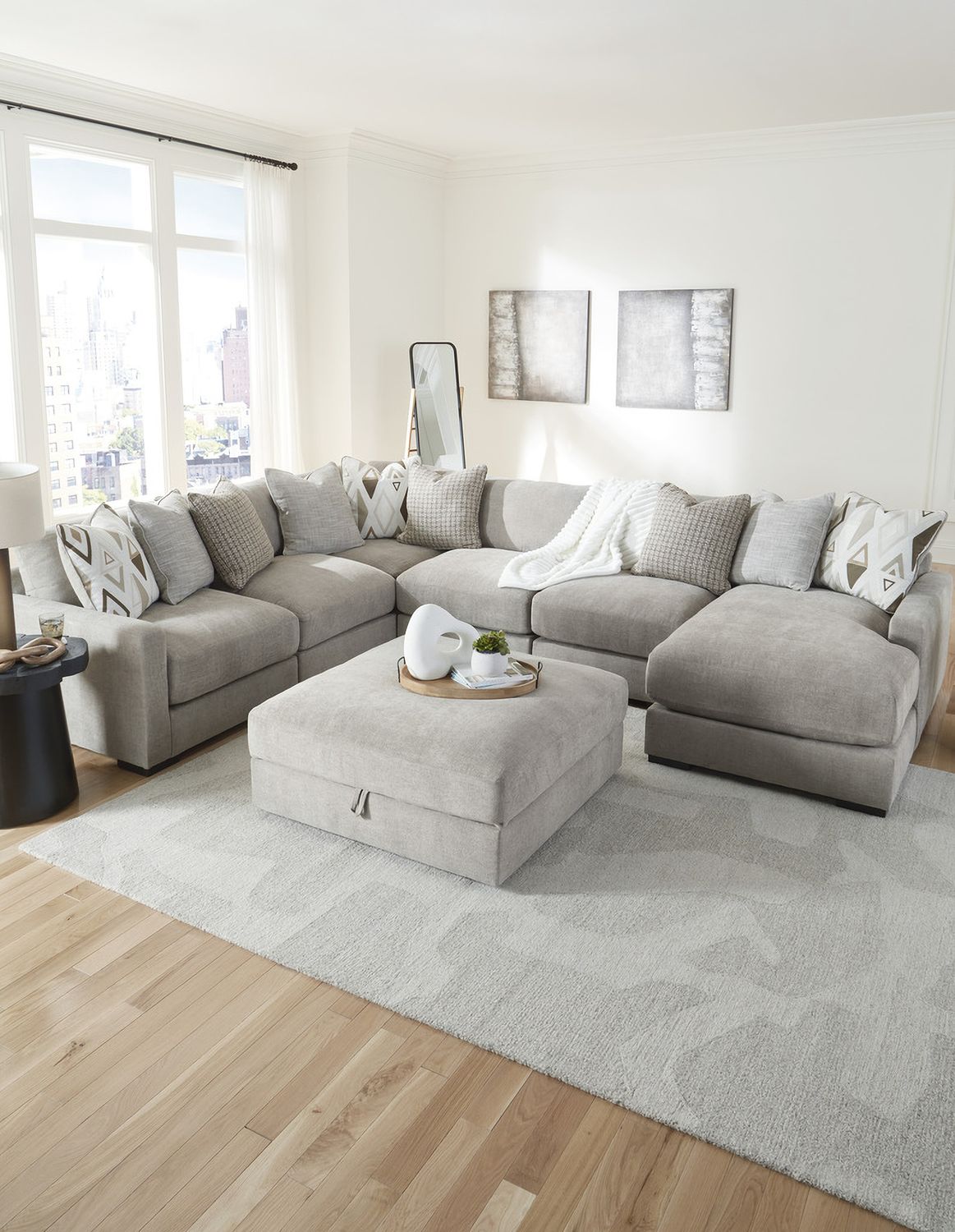 Aslan Court Ottoman With Storage In Pebble 2030511