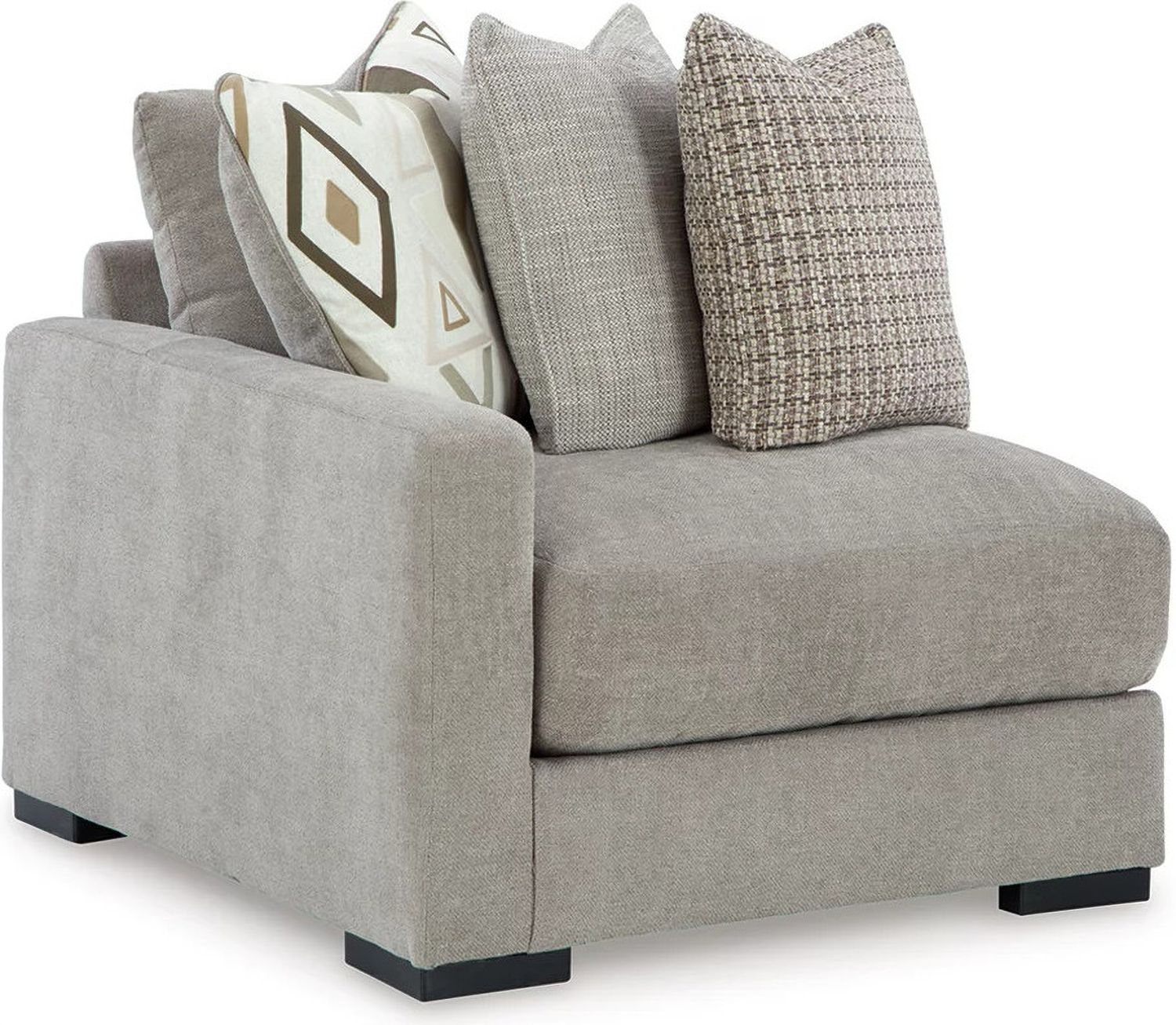 Aslan Court 2-Piece Loveseat Sectional In Pebble 20305S1