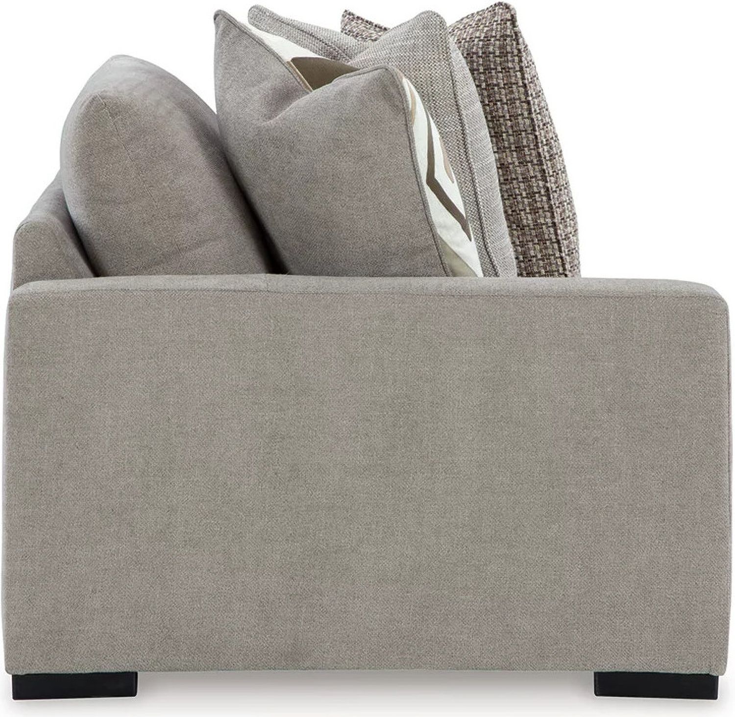 Aslan Court 2-Piece Loveseat Sectional In Pebble 20305S1