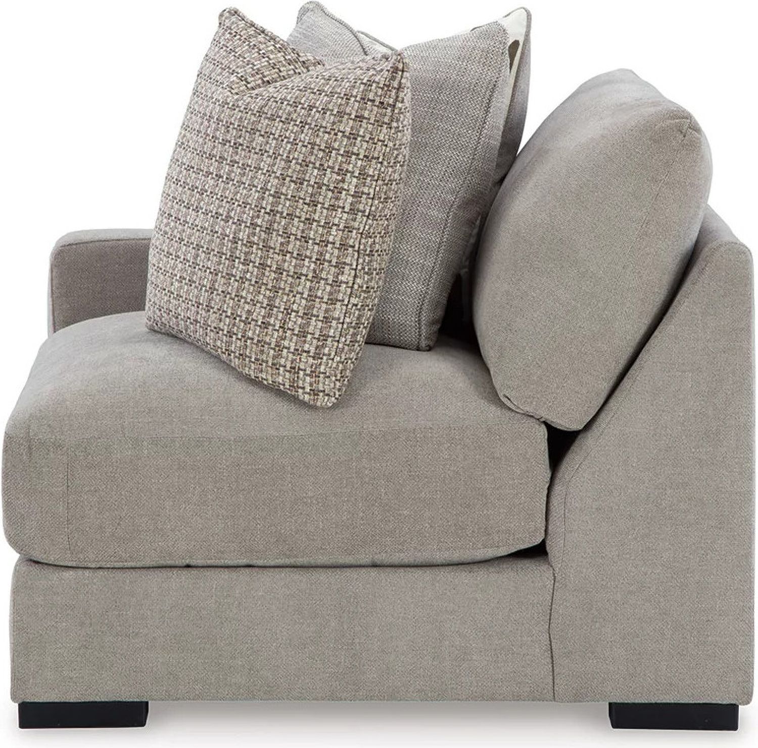 Aslan Court 2-Piece Loveseat Sectional In Pebble 20305S1