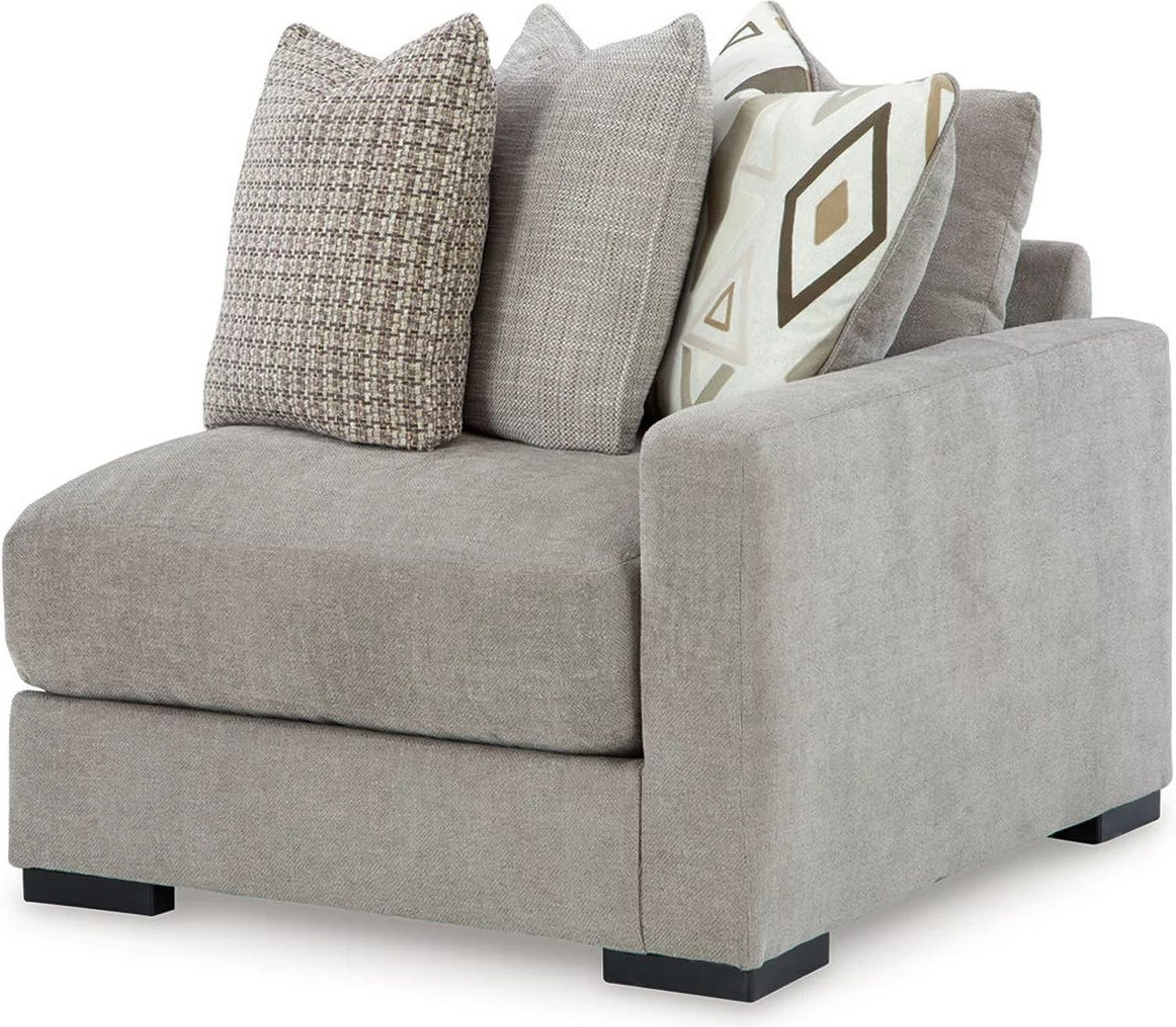 Aslan Court 2-Piece Loveseat Sectional In Pebble 20305S1